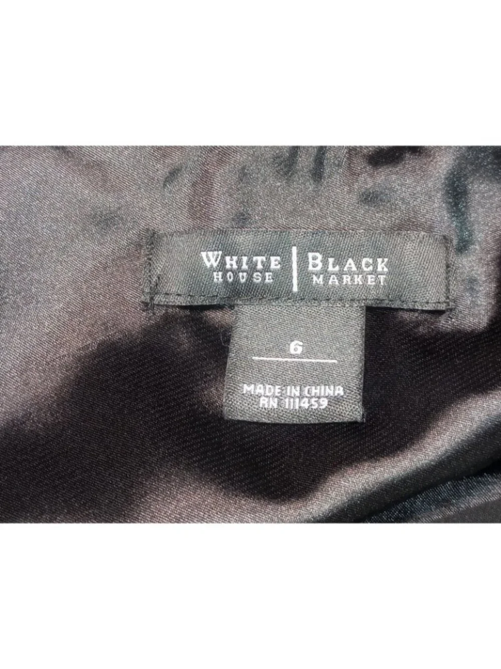 White House Black Market Black One Shoulder Top 6 S Silky Chiffon Layered Dressy